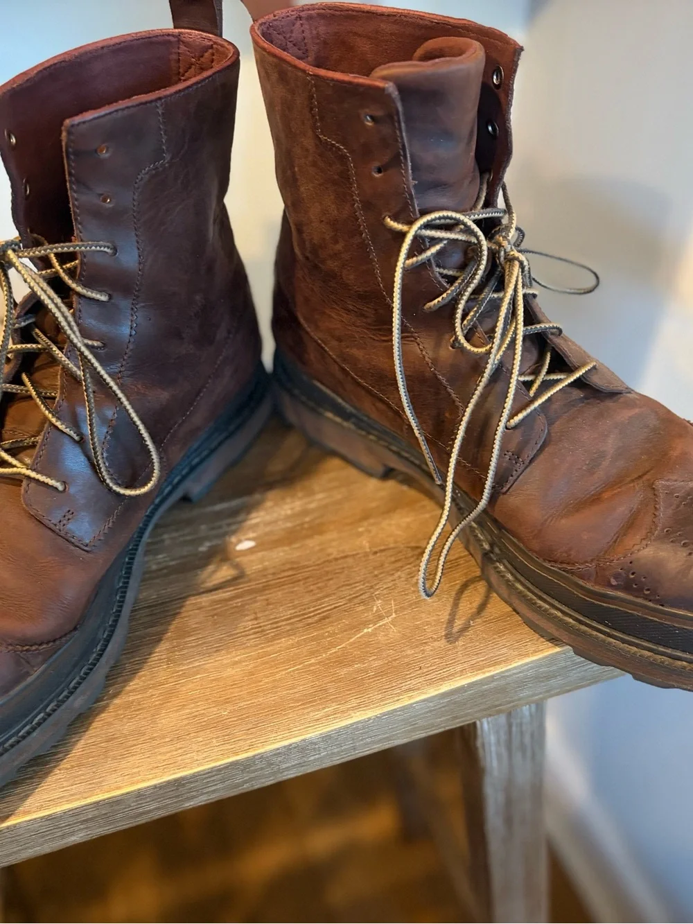 Sorel  madder Leather Mens Waterproof Work Boots size   11 wingtip